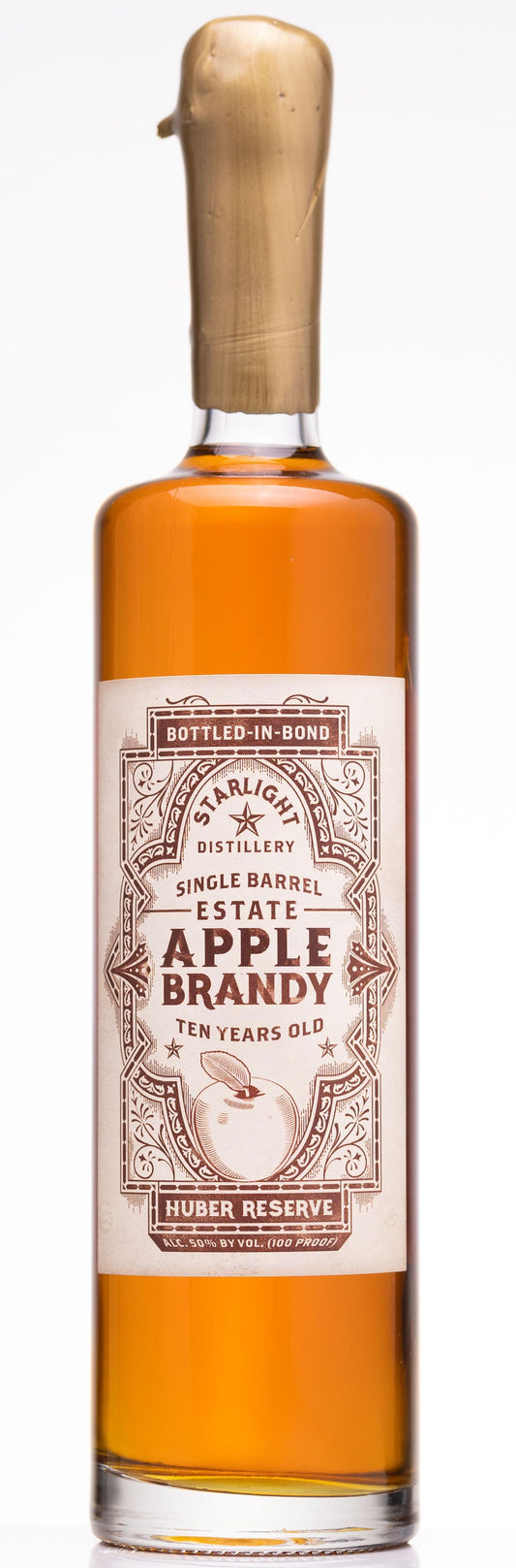 Estate Apple Brandy, Single Barrel, Bottled-In-Bond, 10-Year-Old Huber Reserve,