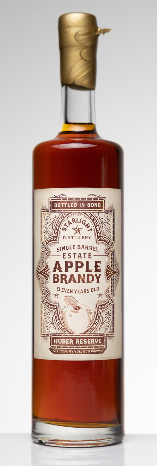 Estate Apple Brandy, Single Barrel, Bottled-In-Bond, 11-Year-Old Huber Reserve,