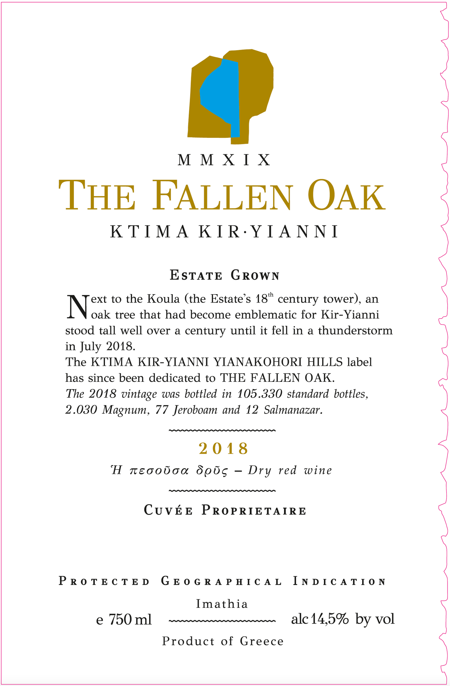 Estate Red Blend, 'The Fallen Oak', Kir-Yianni
