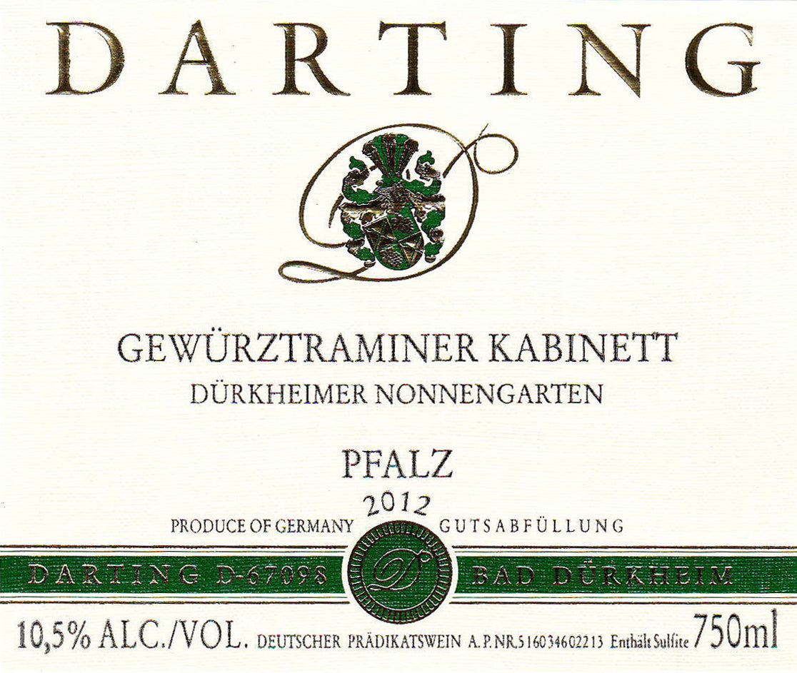 Durkheimer Nonnengarten Gewurztraminer Kabinett, Darting