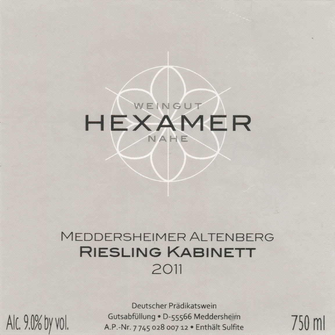 Meddersheimer Altenberg Riesling Kabinett, Hexamer 2023