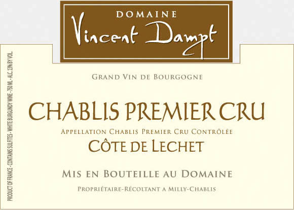 Chablis 1er "Cote de Lechet", Domaine Vincent Dampt 2023