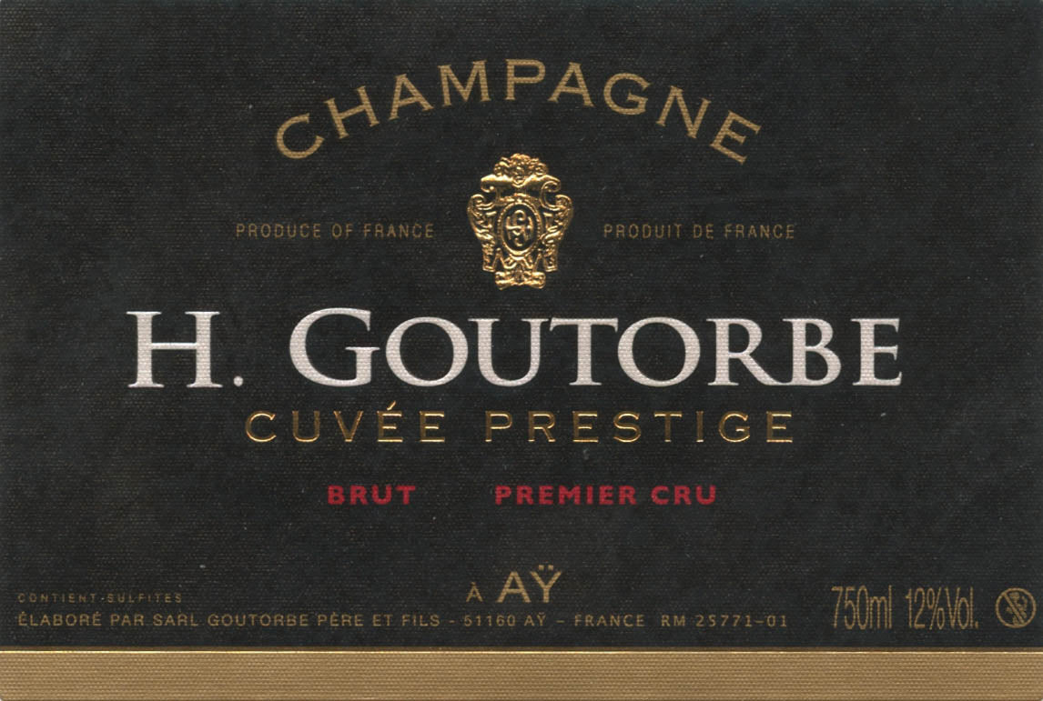 "Cuvee Prestige" 1er Cru Brut, Champagne H. Goutorbe