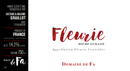 Fleurie "Roche Guillon", Domaine De Fa [A. & M. Graillot] 2023