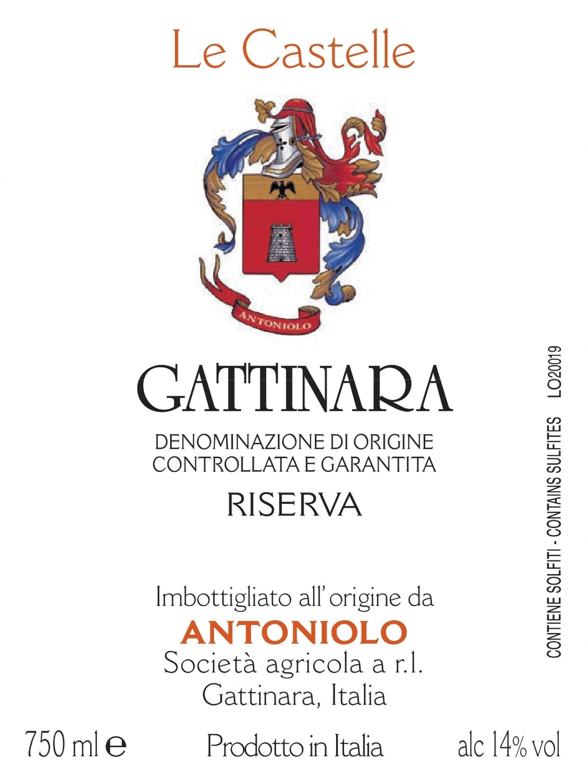 Gattinara Riserva 'Castelle', Antoniolo 2020
