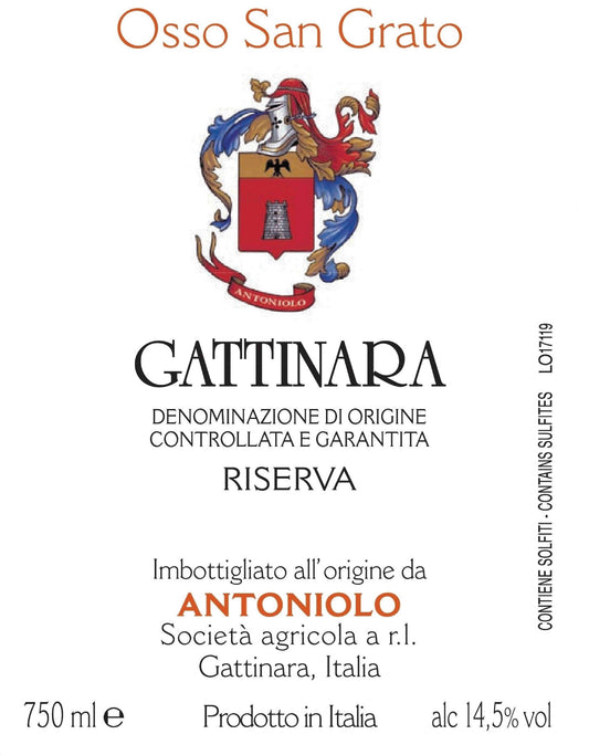 Gattinara Riserva 'Osso San Grato', Antoniolo 2019