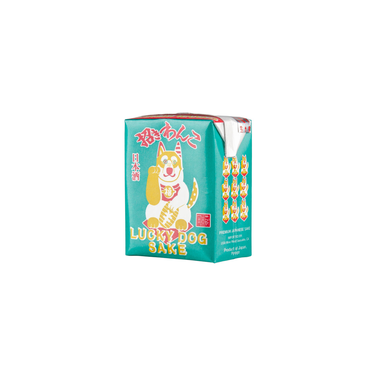 Genshu Sake 'Lucky Dog' [6-PK 900ml TETRA PAK], Maneki Wanko