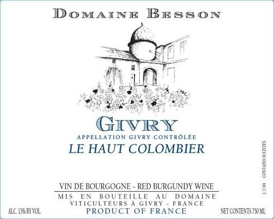 Givry Rouge "Le Haut Colombier", Domaine Besson 2023