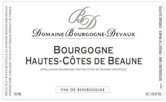 Hautes Cotes de Beaune Rouge "Le Clou", Domaine Bourgogne-Devaux 2022