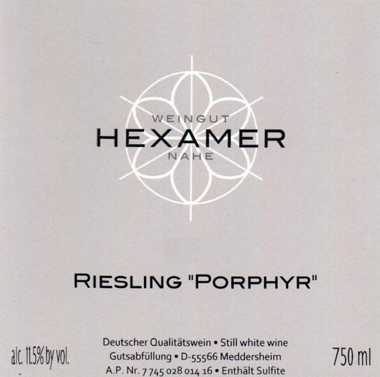 Riesling Feinherb 'Porphyr', Hexamer