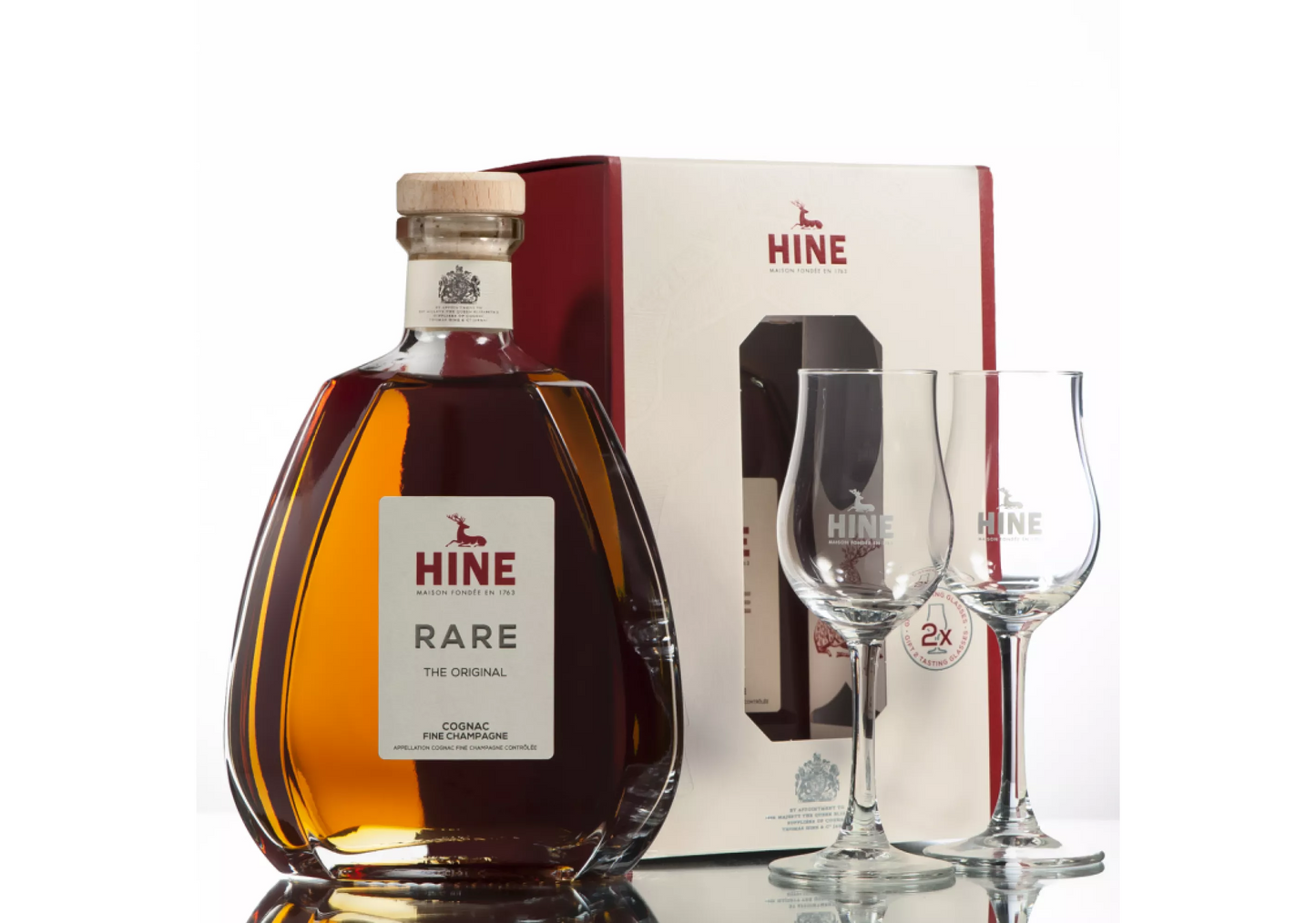Hine Cognac Rare VSOP (with Glasses)
