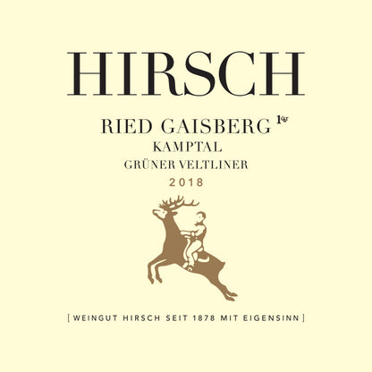 Gruner Veltliner Ried Kammern Gaisberg Erste Lage, Hirsch 2022