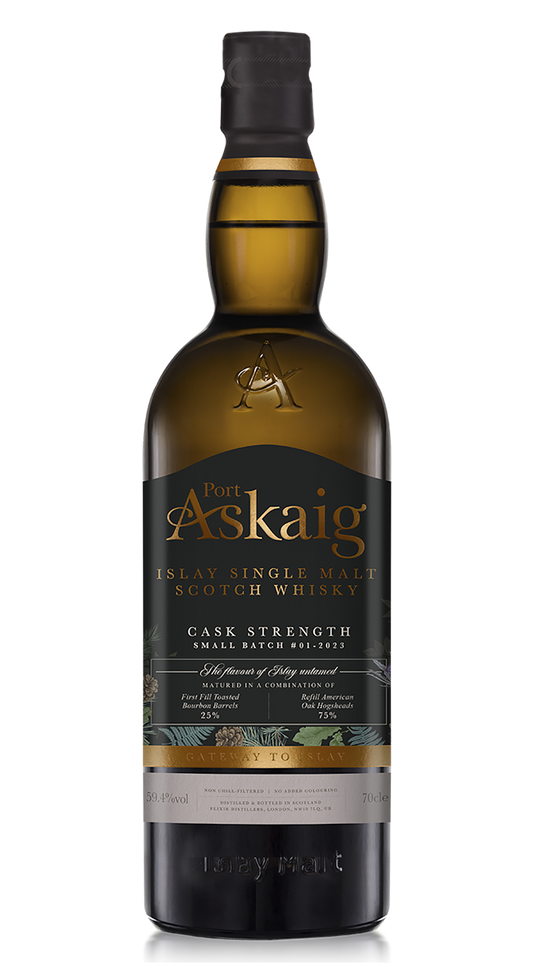 Islay Single Malt Scotch Whisky, Cask Strength, Port Askaig [Strapped]