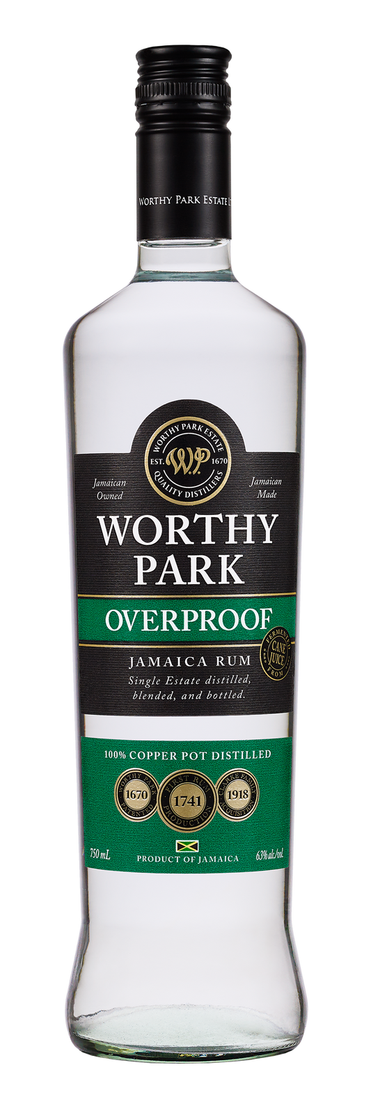 Jamaican Rum, Overproof [1000ml], Worthy Park [Strapped]
