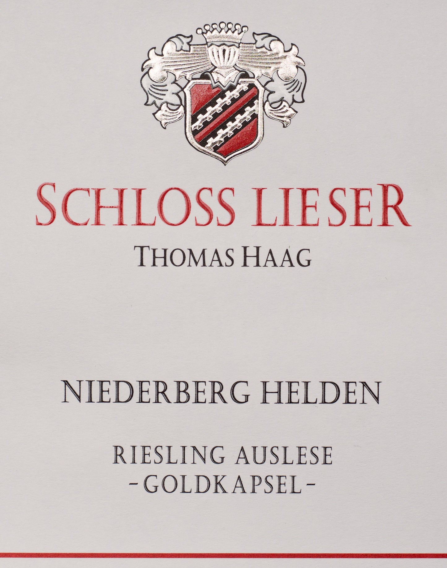 Niederberg Helden Riesling Auslese [Goldkapsel], Schloss Lieser 2023