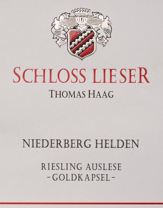 Niederberg Helden Riesling Auslese [Goldkapsel], Schloss Lieser 2023