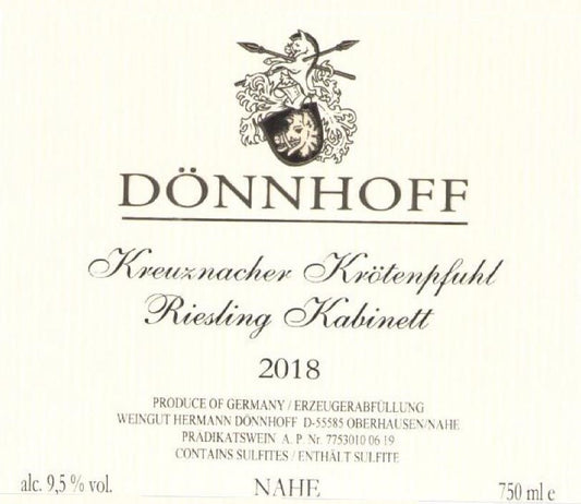 Kreuznacher Krotenpfuhl Riesling Kabinett, Donnhoff