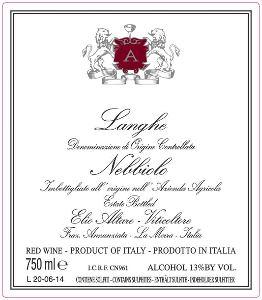 Langhe Nebbiolo, Altare 2024