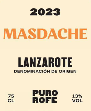 Lanzarote Blanco 'Masdache', Puro Rofe 2023