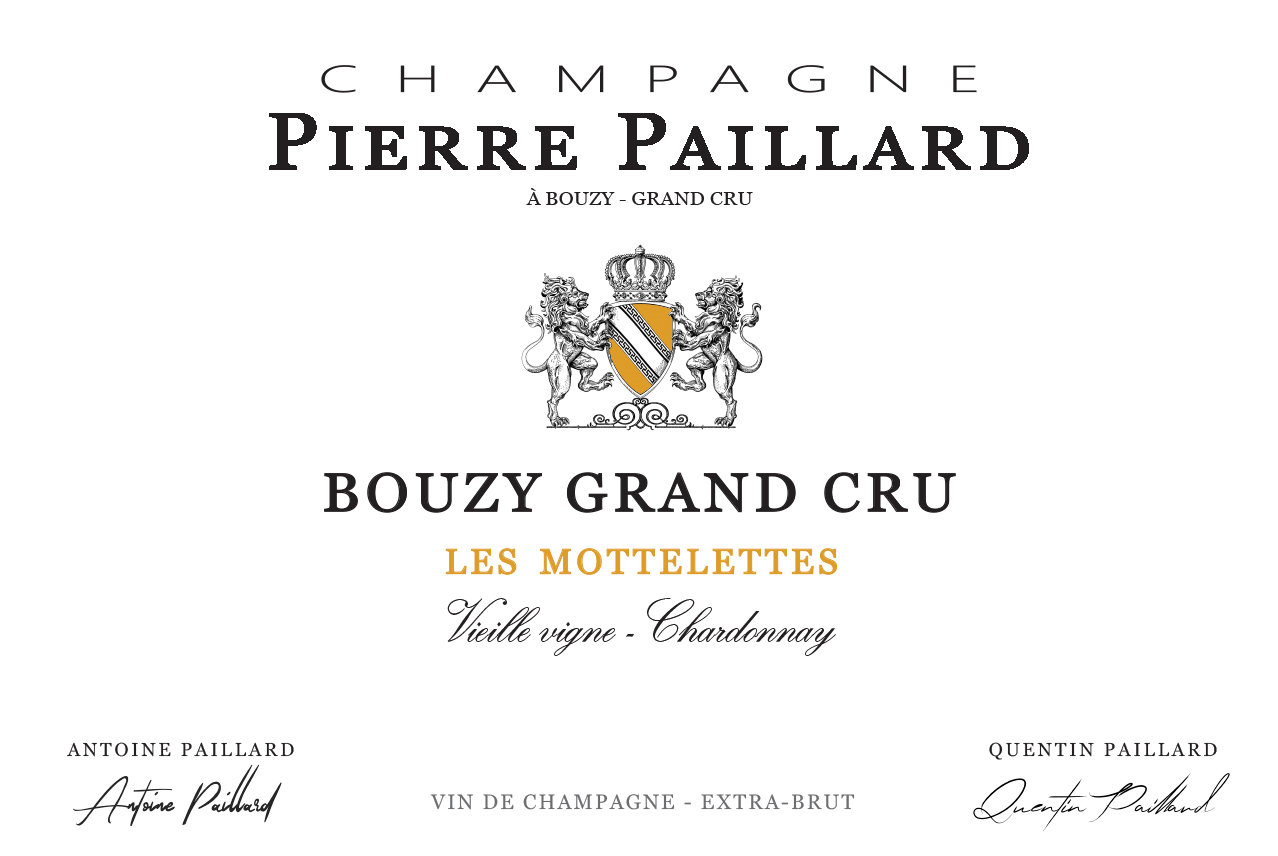 "Lieu Dit Les Mottelettes Bouzy" Blanc de Blancs Grand Cru Extra Brut, Champagne Pierre Paillard 2019