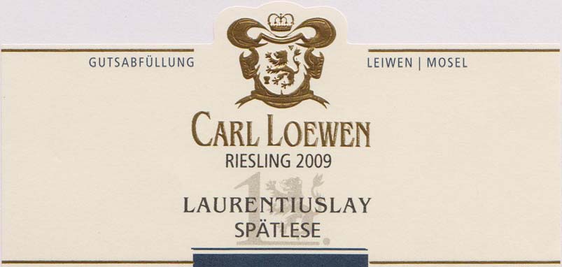 Leiwener Laurentiuslay Grosse Lage Riesling Spatlese, Loewen
