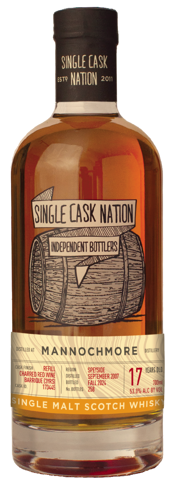 Mannochmore 2007 - 17 Year 'Red Wine Barrique - Cask 173445', Single Cask Nation
