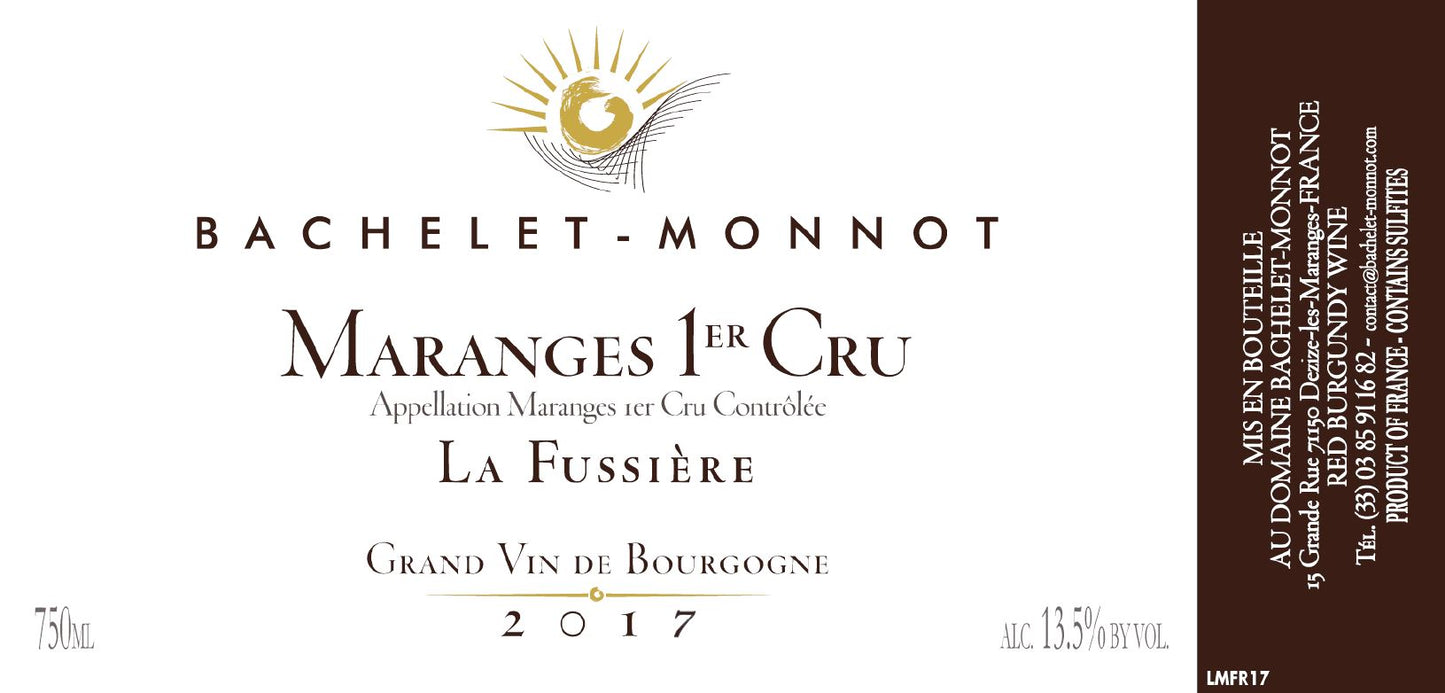 Maranges Rouge 1er "La Fussiere", Bachelet-Monnot 2023