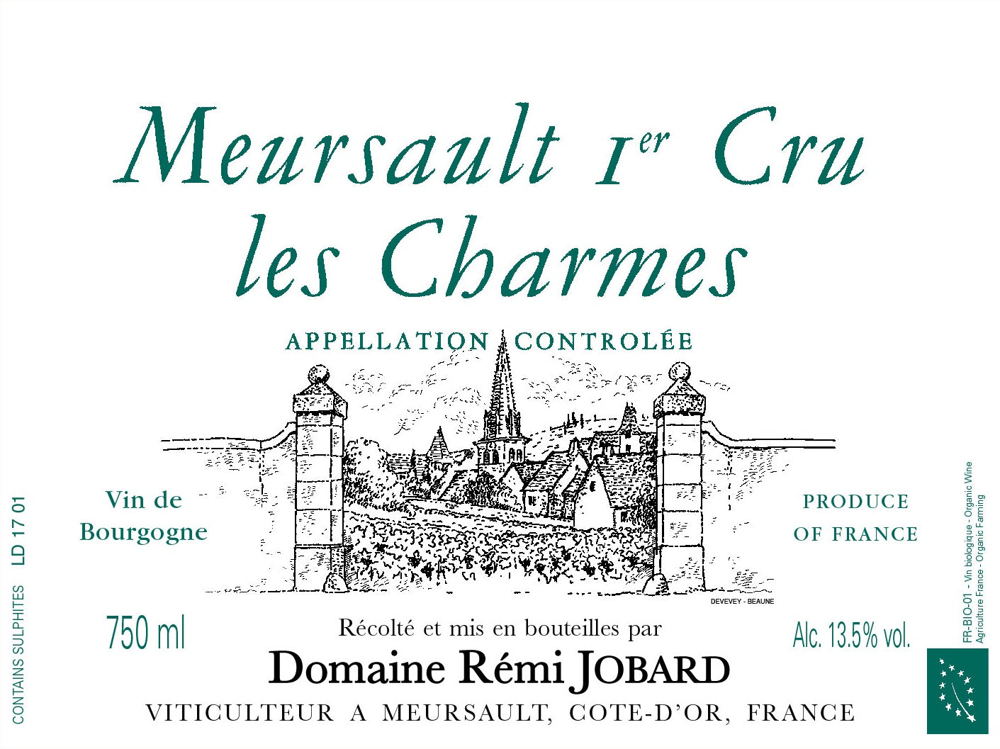 Meursault 1er "Charmes", Domaine Remi Jobard [Wood Case] 2022