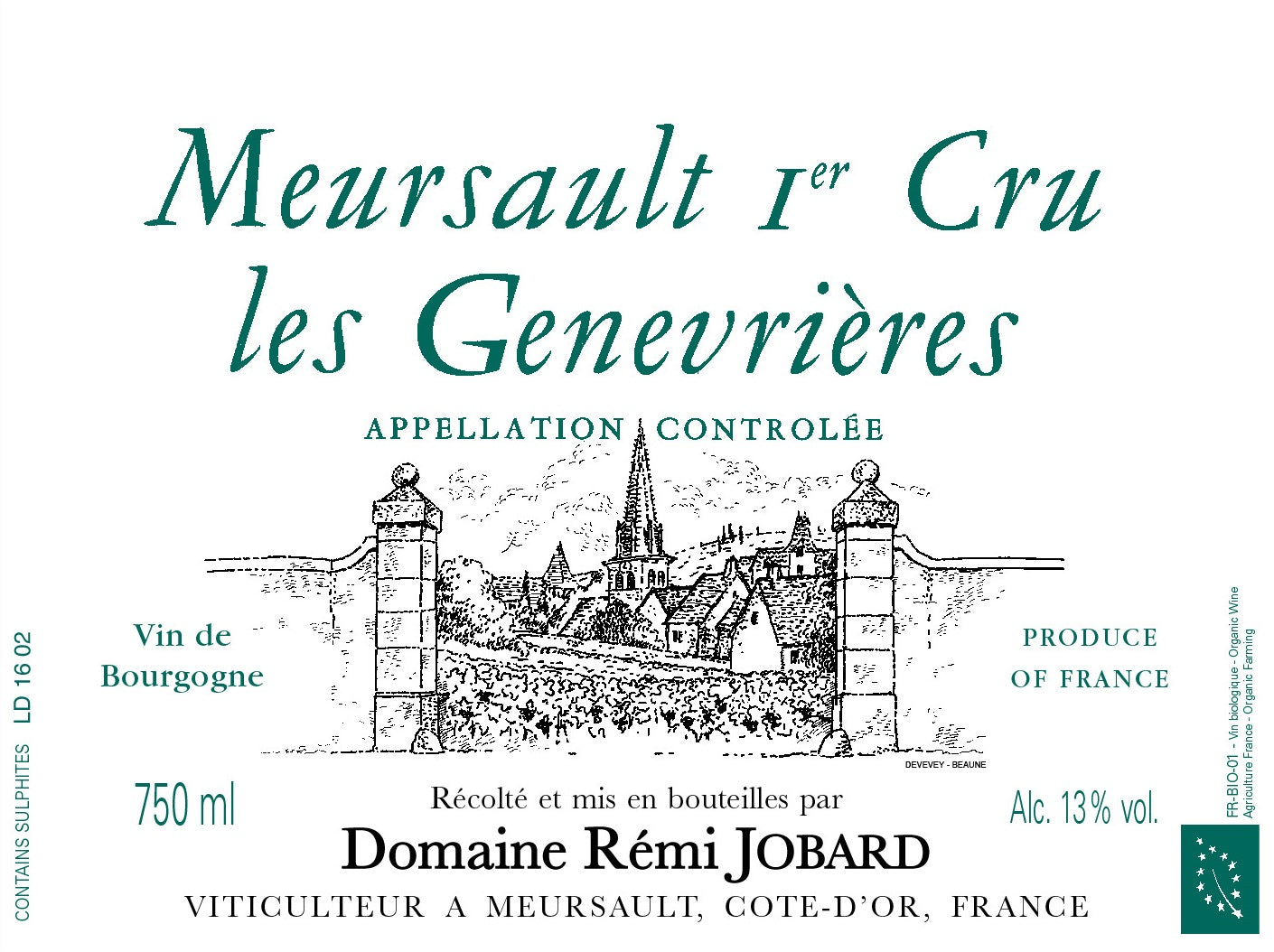 Meursault 1er "Genevrieres", Domaine Remi Jobard [Wood Case] 2022