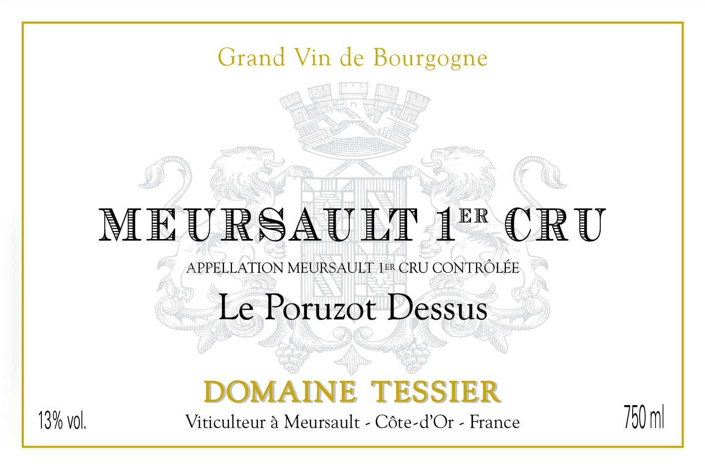 Meursault 1er "Le Poruzot Dessus", Domaine Tessier 2022