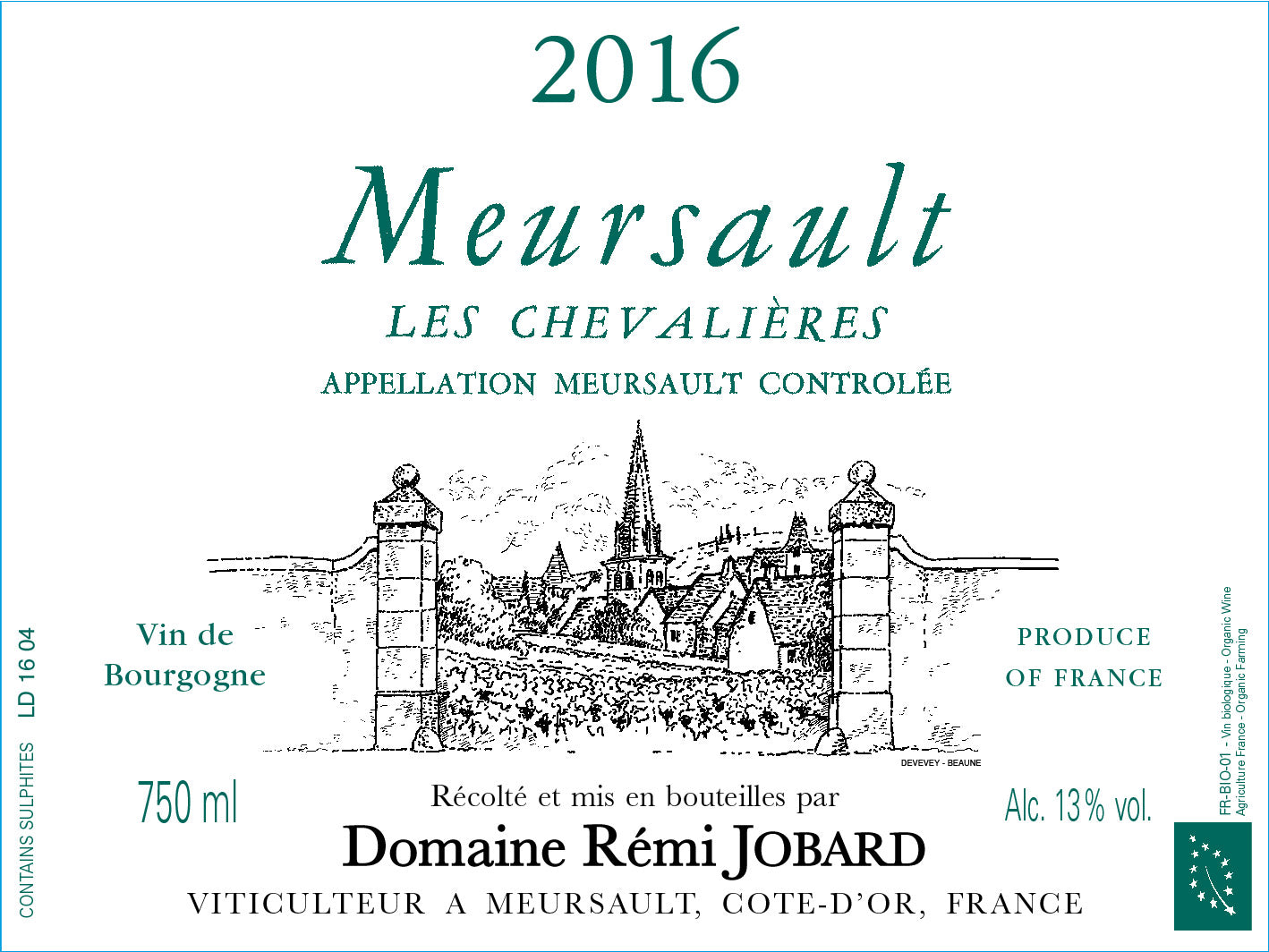 Meursault "Les Chevalieres", Domaine Remi Jobard [Wood Case] 2022