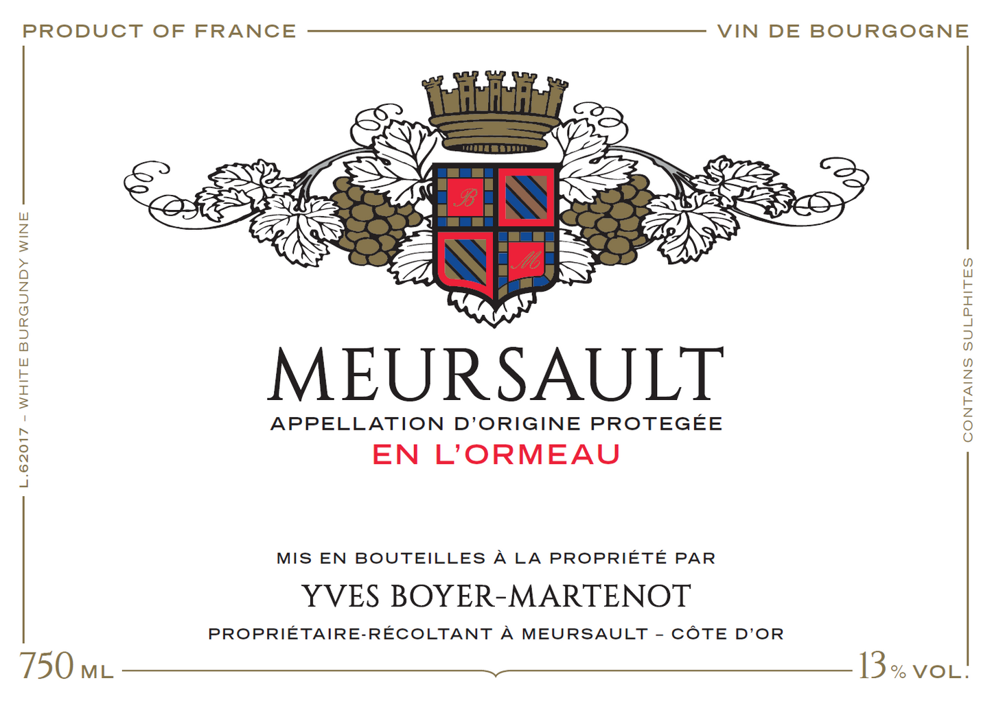 Meursault "L'Ormeau", Boyer-Martenot 2022