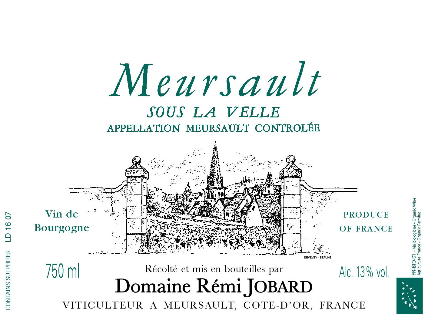 Meursault "Sous La Velle", Domaine Remi Jobard 2022