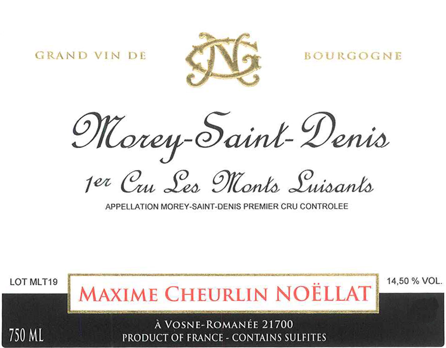 Morey St. Denis 1er "Les Monts Luisants", Maxime Cheurlin Noellat 2022
