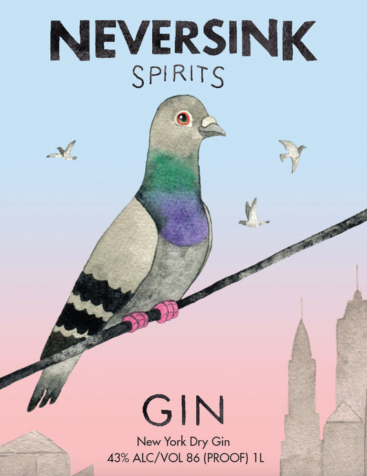 New York Dry Gin (Pigeon Label) [1000ml], Neversink