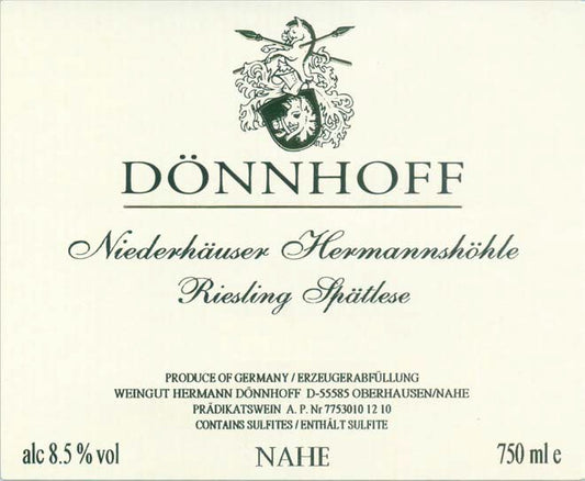 Niederhauser Hermannshohle Riesling Spatlese, Donnhoff 2022