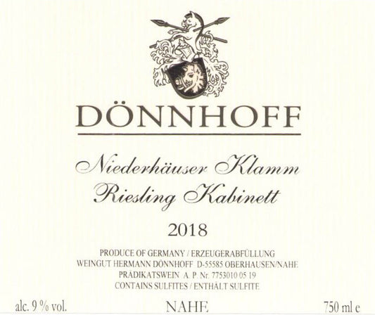 Niederhauser Klamm Riesling Kabinett, Donnhoff 2022