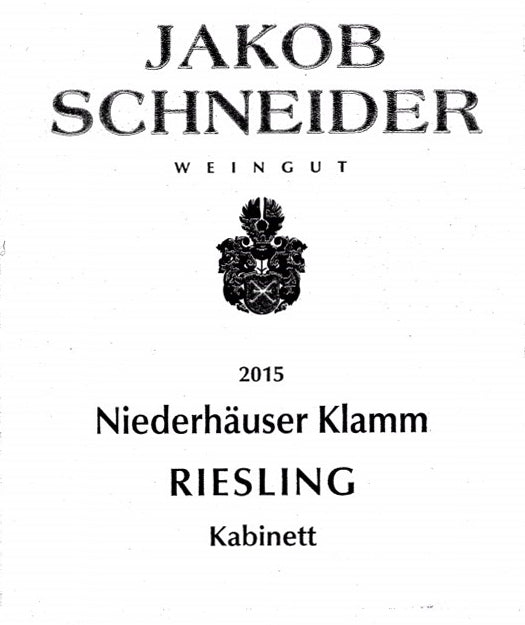 Niederhauser Klamm Riesling Kabinett, Schneider 2024