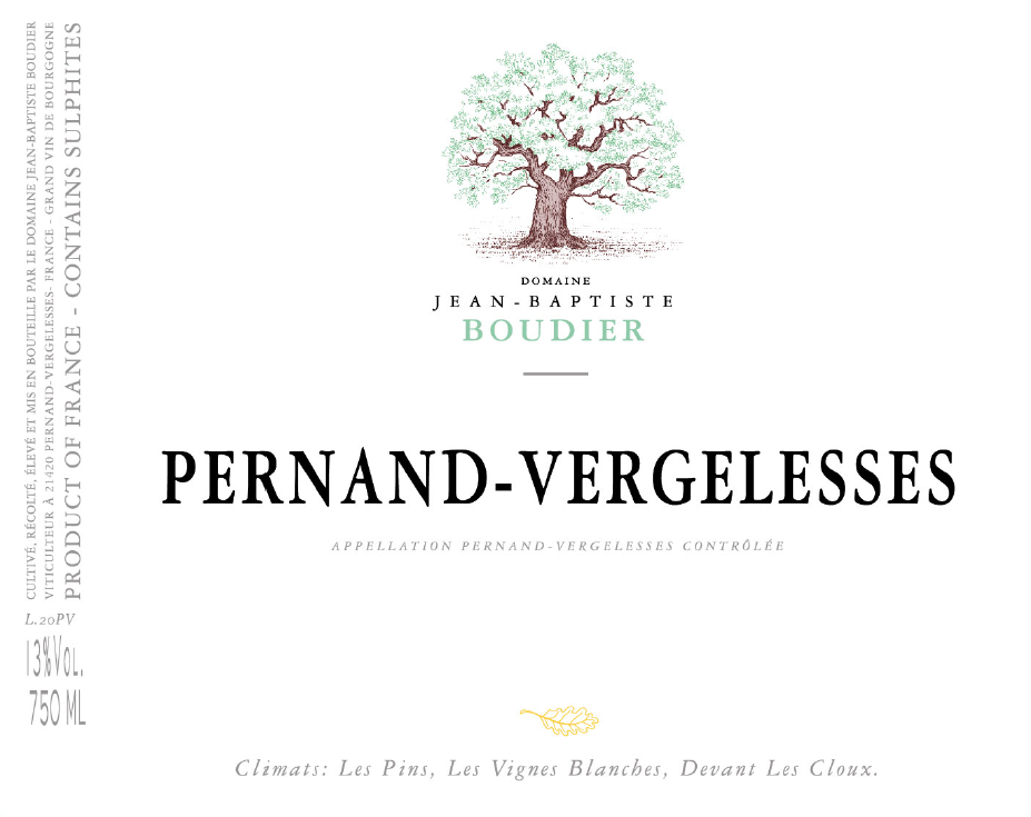 Pernand-Vergelesses Blanc, Domaine Jean-Baptiste Boudier 2022