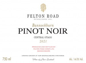 Pinot Noir 'Bannockburn', Felton Road 2024