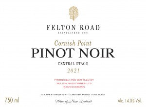 Pinot Noir 'Cornish Point', Felton Road 2024
