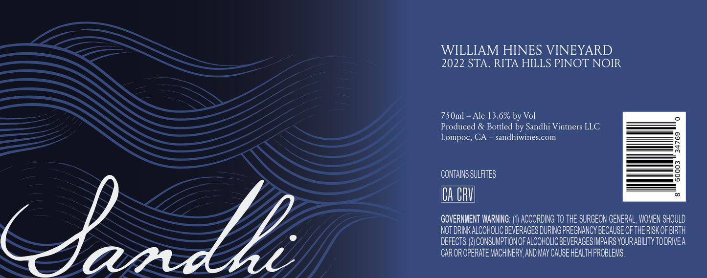 Pinot Noir 'William Hines', Sandhi 2022