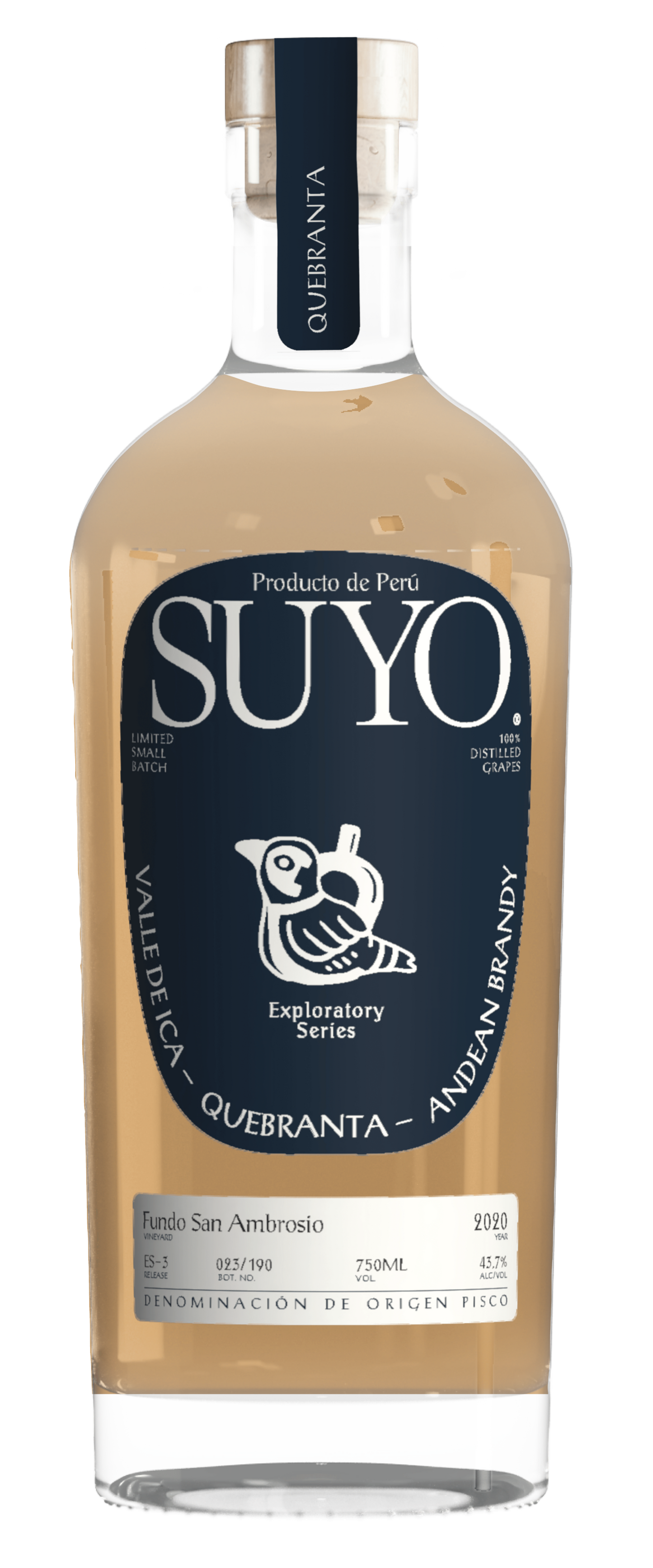 Pisco, 'Exploratory Series, Quebranta, Fundo San Ambrosio', Suyo Pisco