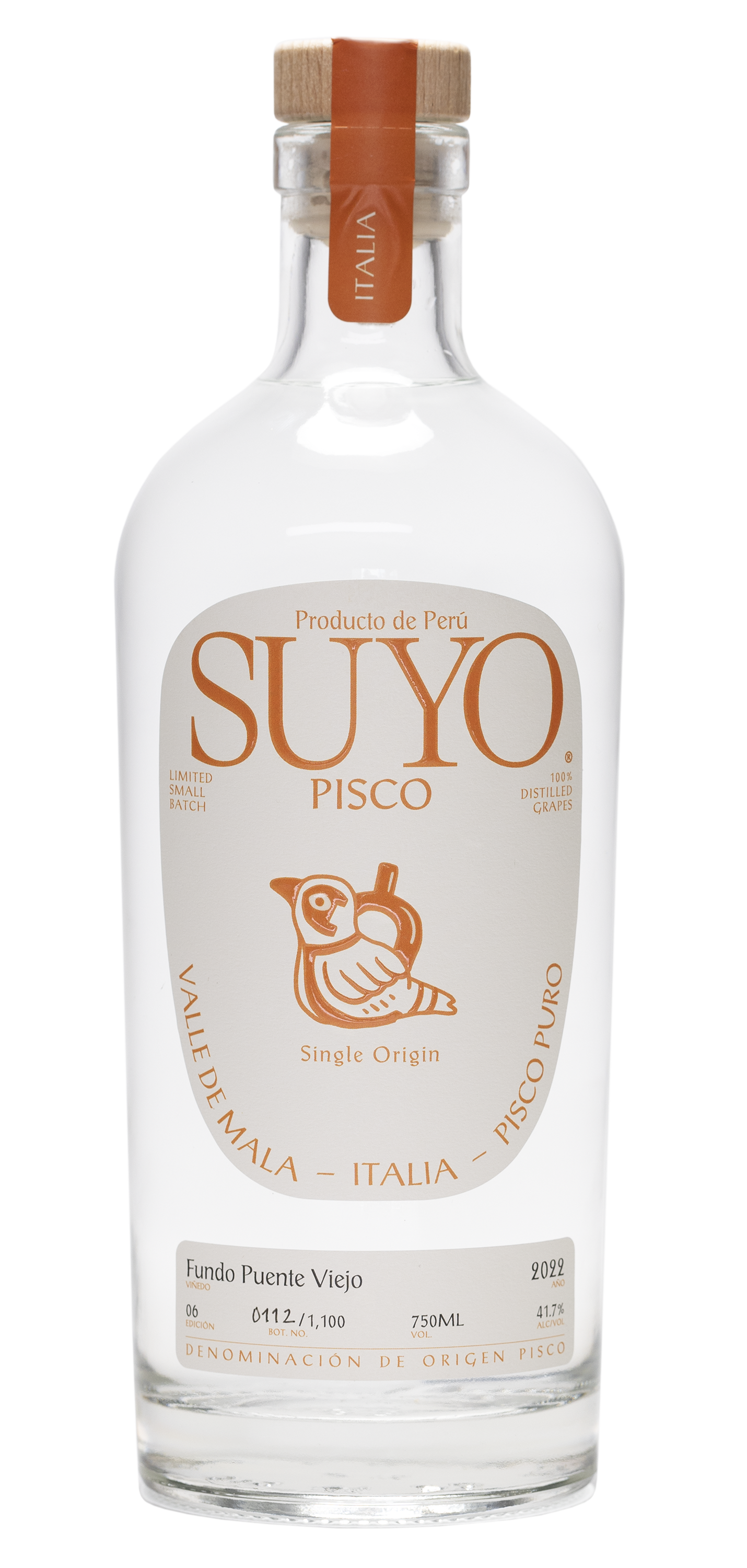 Pisco, 'Italia, El Encontron', Suyo Pisco [Strapped]
