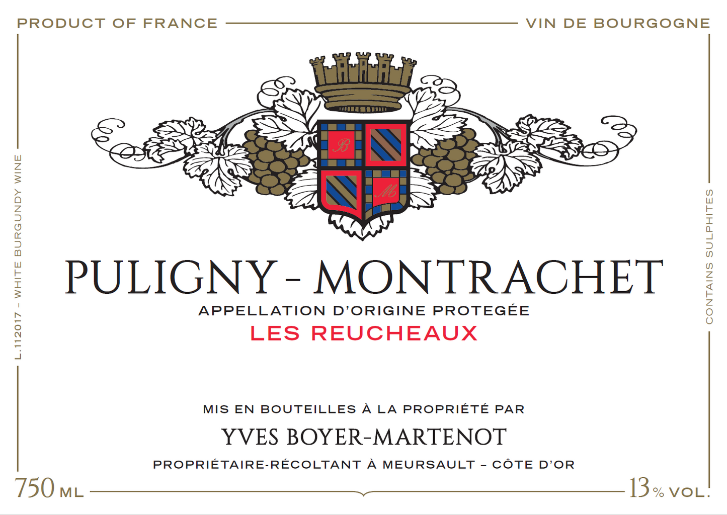 Puligny-Montrachet "Les Reuchaux", Boyer-Martenot 2022