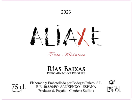 Rias Baixas Tinto 'Aliaxe', Bodegas Fulcro 2023