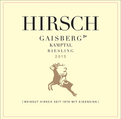 Riesling Ried Gaisberg Erste Lage, Hirsch [Library Release] 2016