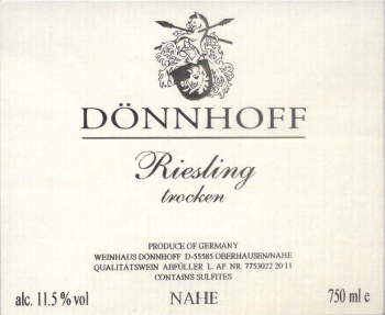 Estate Riesling Trocken, Donnhoff