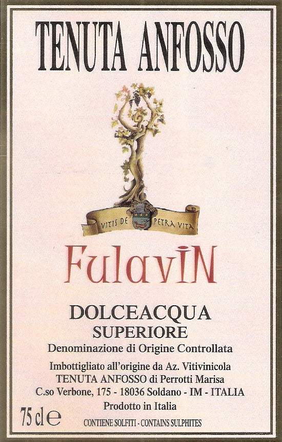 Rossese di Dolceaqua Superiore 'Fulavin', Tenuta Anfosso 2021