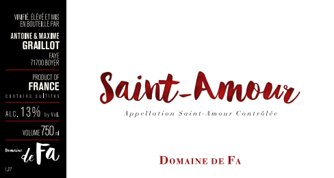 Saint-Amour "Cote De Besset", Domaine De Fa [A. & M. Graillot] 2023